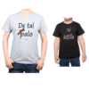 Conjunto Papá Niño Poleras 100% algodón Calambur diseño Tal Palo Tal Astilla