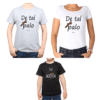Conjunto Papá Mamá Niño Poleras 100% algodón Calambur diseño Tal Palo Tal Astilla