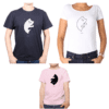 Conjunto Papá Mamá Niño Poleras 100% algodón Calambur diseño Yin Yang