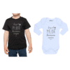 Conjunto Hermanos Polera y Body 100% algodón Calambur diseño Hermano Mayor Hermano Menor