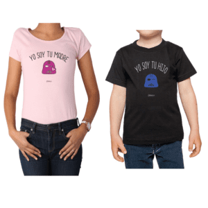 Conjunto Mamá Niño 100% algodón Calambur diseño Yo soy tu madre Yo soy tu hijo