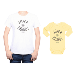 Conjunto Súper Locatelli Polera y Body Calambur 100% algodón modelo Papá Bebé