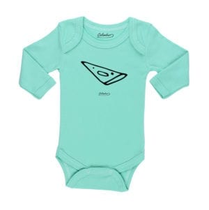 Body Bebé Calambur 100% algodón diseño Pizza verde