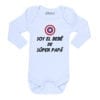Body Bebé Calambur 100% algodón diseño Soy el Bebé de Súper Papá