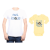 Conjunto estilo Papá Futbolero Polera y Body Calambur 100% algodón modelo Papá Futbolero
