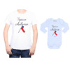 Conjunto Típico Chileno Polera y Body Calambur 100% algodón modelo Papá Bebé