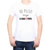 Polera Hombre Calambur 100% algodón diseño No Puedo Tengo La Casa De Papel Blanco