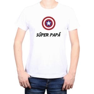 Polera Hombre Calambur 100% algodón diseño Súper Papá