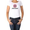 Polera Mujer Calambur 100% algodón diseño Súper Mamá blanco