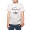 Polera Niños Calambur 100% algodón modelo El Príncipe de Mamá blanco