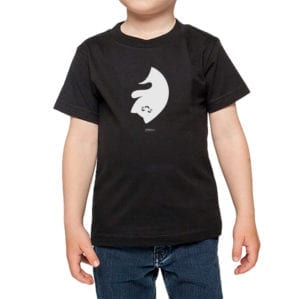 Polera Niños Calambur 100% algodón modelo Polera Yin Yang negro