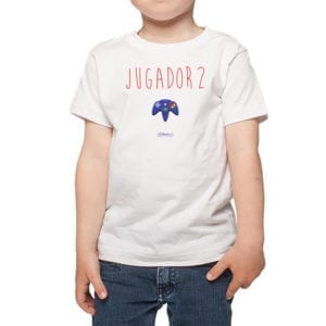 Polera Niños Calambur 100% algodón modelo Jugador 2 blanco