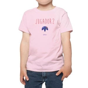 Polera Niños Calambur 100% algodón modelo Jugador 2 rosado