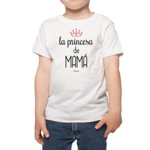 Polera Niños Calambur 100% algodón modelo La Princesa de Mamá blanco
