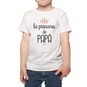 Polera Niños Calambur 100% algodón modelo La Princesa de Papá blanco