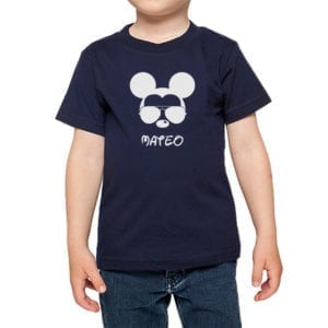 Polera Niños Calambur 100% algodón modelo Mickey azul marino
