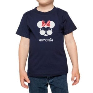 Polera Niños Calambur 100% algodón modelo Minnie azul marino
