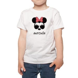 Polera Niños Calambur 100% algodón modelo Minnie azul marino