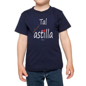 Polera Niños Calambur 100% algodón modelo Polera Tal Astilla azul marino