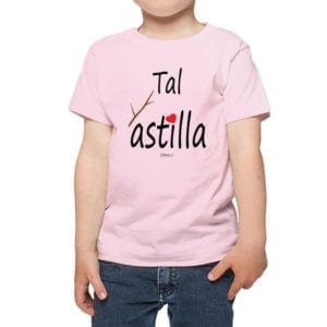 Polera Niños Calambur 100% algodón modelo Polera Tal Astilla rosado