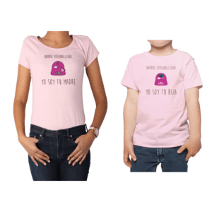 Conjunto Mamá Niña Poleras 100% algodón Calambur diseño Star Wars personalizado
