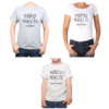 Conjunto Papá Mamá Niño Poleras 100% algodón Calambur diseño Niñito Perfecto