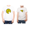 Conjunto Papá Niño Poleras 100% algodón Calambur diseño Pizza