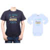 Conjunto Papá Bebé Polera y Body 100% algodón Calambur diseño Mi persona favorita me llama Papá