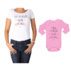 Conjunto Mamá Bebé Polera y Body 100% algodón Calambur diseño Soy la mejor Mamá del mundo