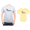 Conjunto Papá Bebé Polera y Body 100% algodón Calambur diseño The Original The Remix