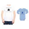 Conjunto Papá Hijo Polera y Body 100% algodón Calambur diseño Yo soy tu padre Personalizado