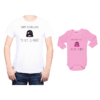 Conjunto Papá Hija Polera y Body 100% algodón Calambur diseño Yo soy tu padre Personalizado