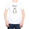Polera Hombre Calambur 100% algodón diseño Pingüino blanco