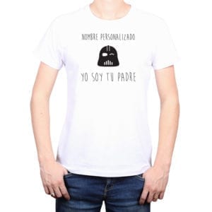 Polera Hombre Calambur 100% algodón diseño Yo soy tu padre Personalizado blanco