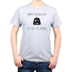 Polera Hombre Calambur 100% algodón diseño Yo soy tu padre Personalizado gris