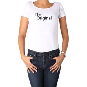 Polera Mujer Calambur 100% algodón diseño The Original blanco