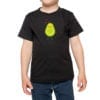 Polera Niños Calambur 100% algodón diseño Palta negro