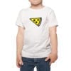 Polera Niños Calambur 100% algodón diseño Pizza blanco