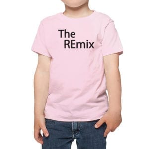 Polera Niños Calambur 100% algodón diseño The Remix rosado