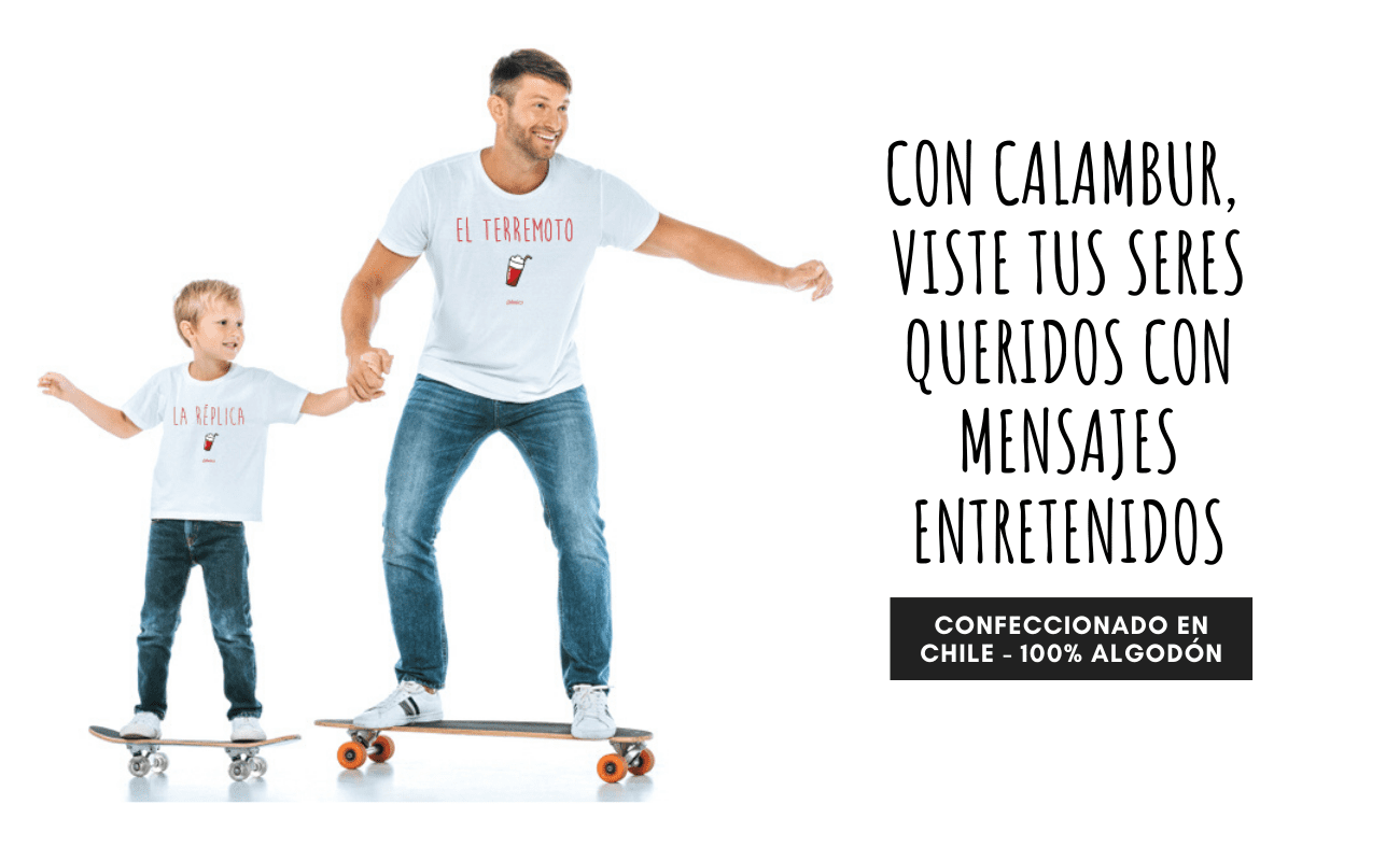 conjunto poleras papá hijo el terremoto la réplica