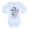 Body Bebé Cumpleaños Niña Nombre Personalizado Calambur blanco