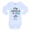 Body Bebé Cumpleaños Niño Nombre Personalizado Calambur blanco