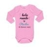 Body Bebé Hola Mundo Hermana Menor Nombre Personalizado Calambur rosado