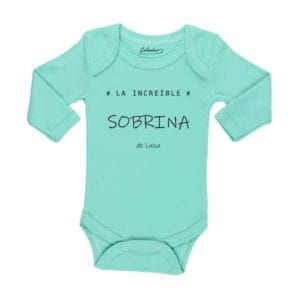 Body Bebé Increíble Sobrina Nombres Personalizados Calambur verde