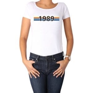 Polera Mujer Año de nacimiento Calambur blanco