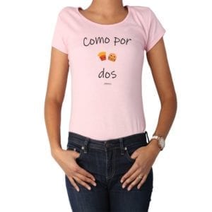Polera Mujer Como por dos Calambur rosado