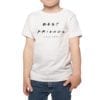 Polera Niños Best Friends Since Fecha Personalizada Calambur blanco