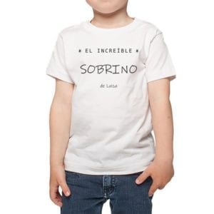 Polera Niños Increíble Sobrino Nombres Personalizados Calambur blanco