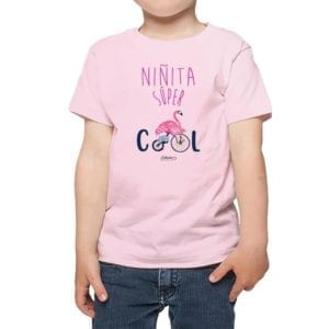 Polera Niña Niñita Súper Cool Calambur rosado