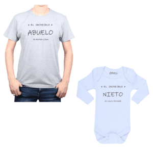 Conjunto Increíble Abuelo Increíble Nieto Bebe
